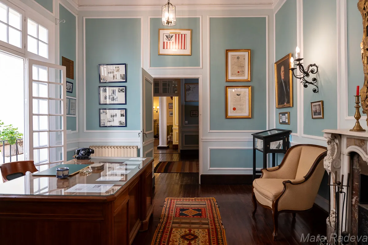 Интериор на American Legation Museum в Танжер с исторически документи