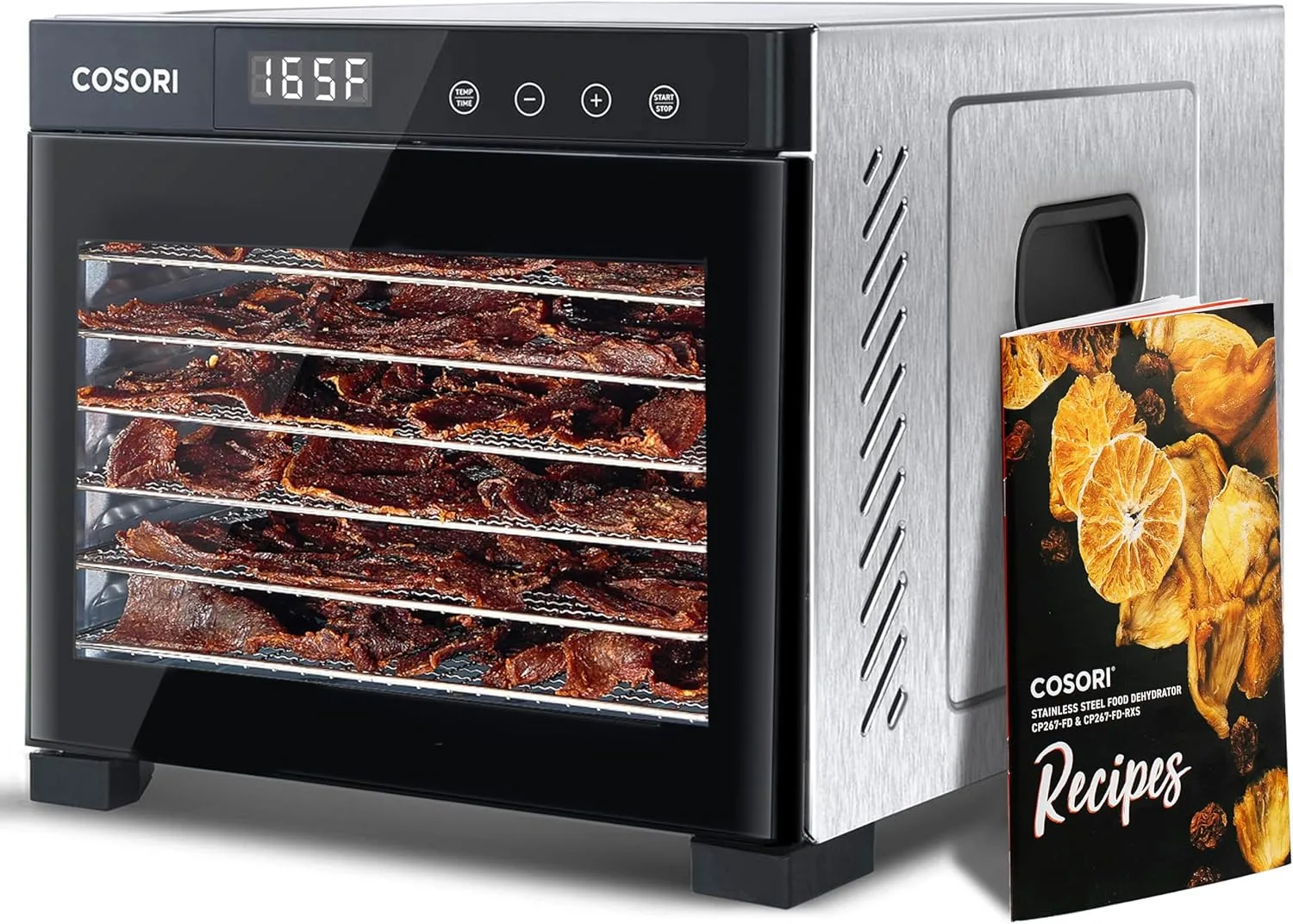 COSORI food dehydrator with stainless steel trays for drying tomatoes
