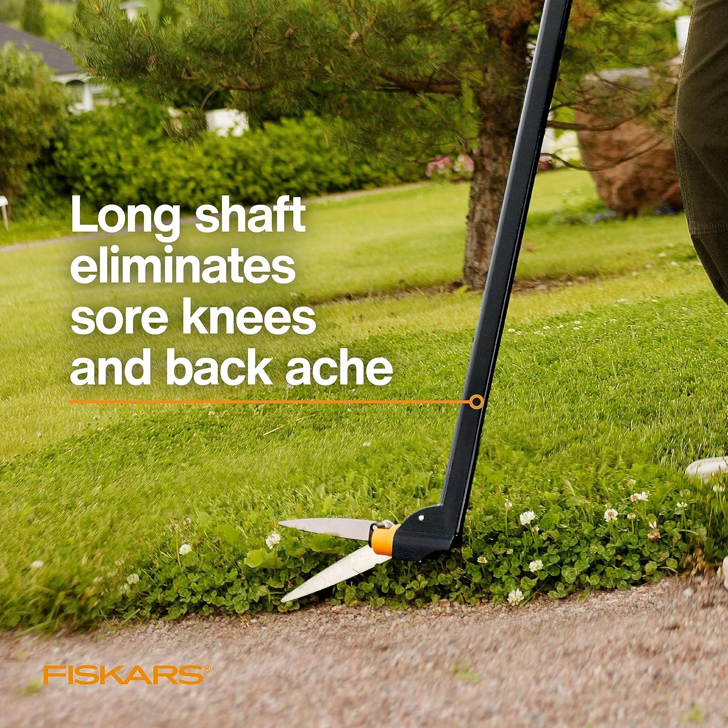 Fiskars long-handle swivel grass shears for ornamental grasses