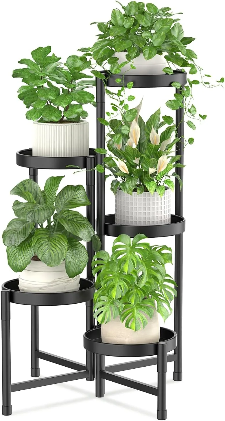five-tier metal orchid stand for Phalaenopsis orchids and houseplants