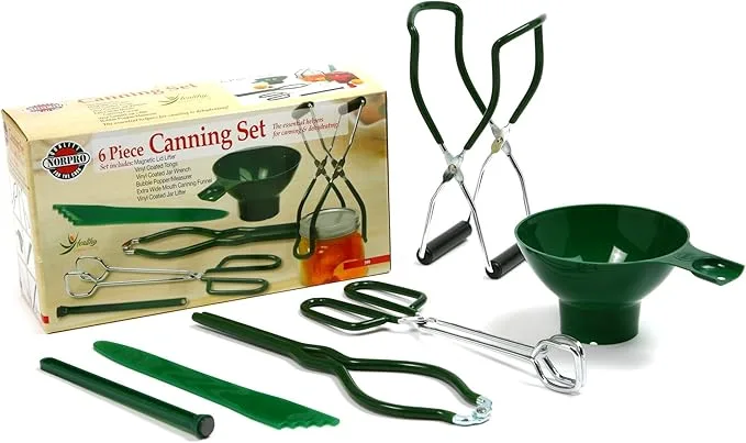 Norpro canning essentials set with jar lifter funnel and tongs