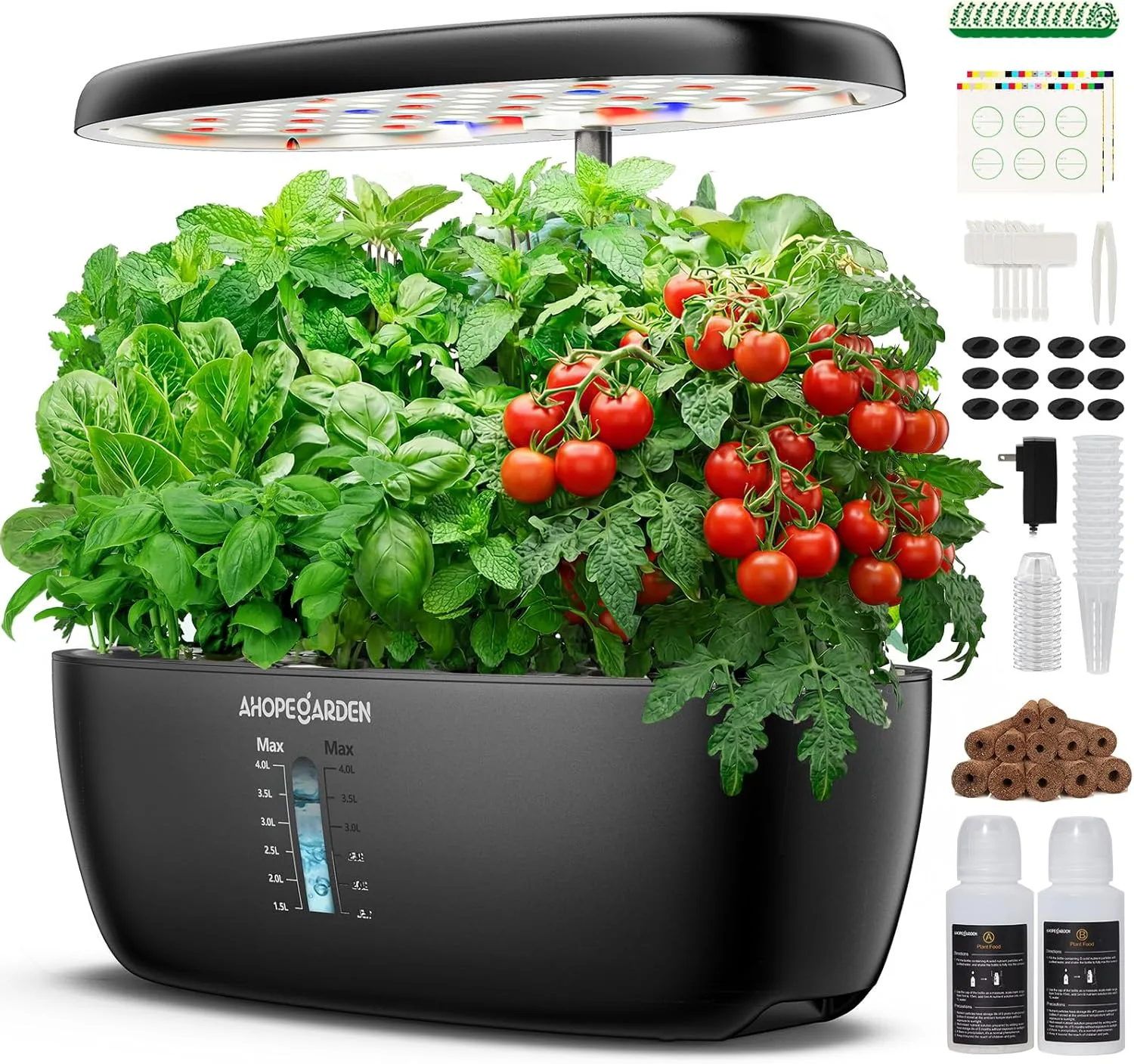 Ahopegarden countertop hydroponic system for growing herbs indoors