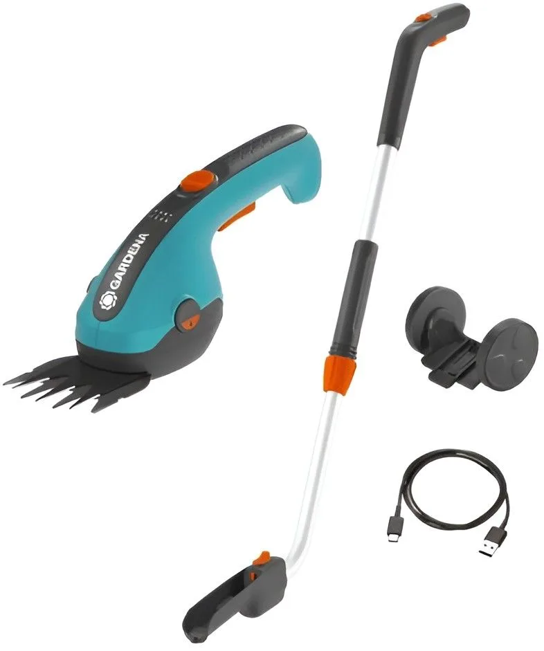 Gardena ClassicCut Li акумулаторна ножица за трева около розови бордюри