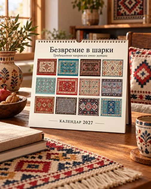 Чипровски килими – алендар 2027 с традиционни български мотиви